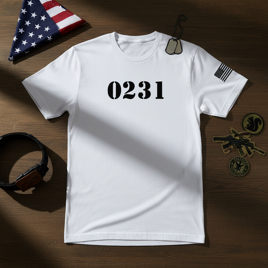 0231 Unisex T-Shirt Styled Flat Lay