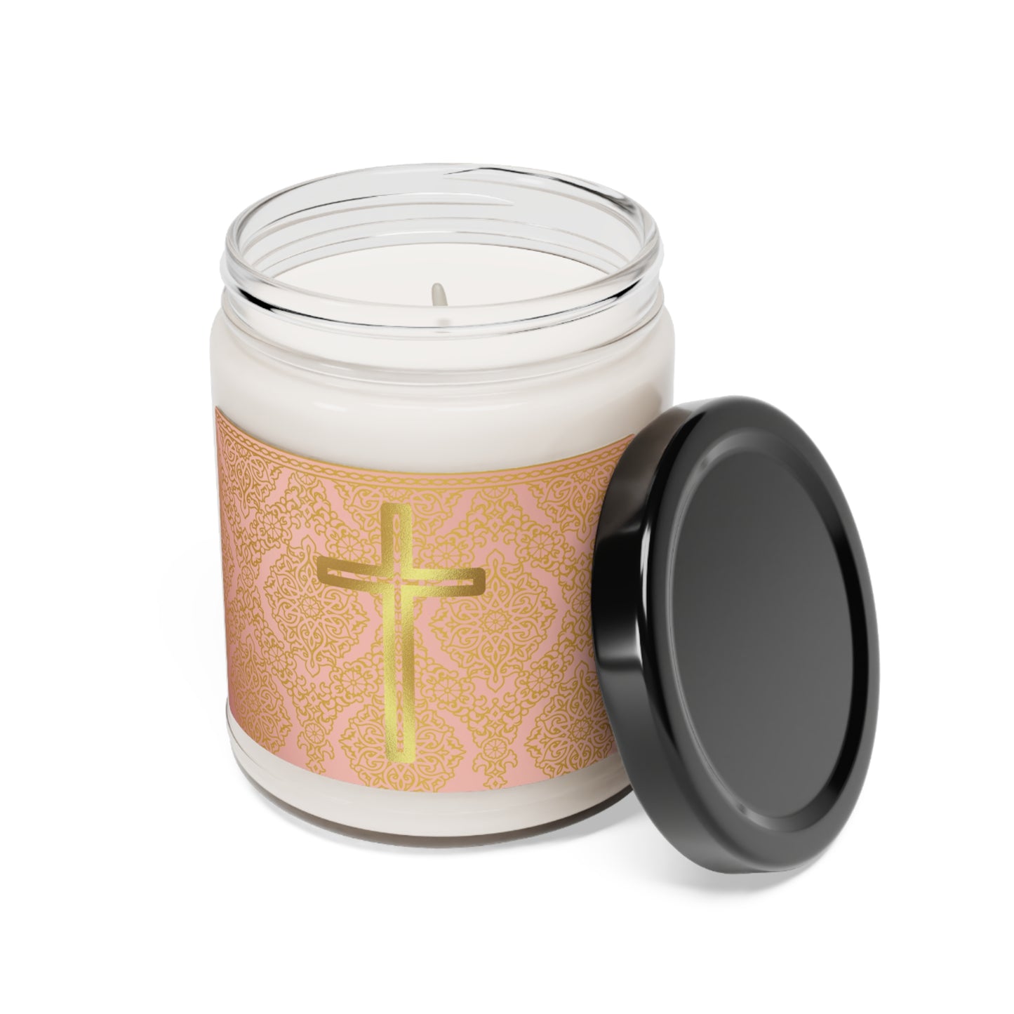 Rose Scented Soy Prayer Candle, 9oz