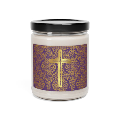 Purple Scented Soy Prayer Candle, 9oz