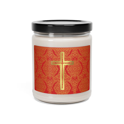 Red Scented Soy Prayer Candle, 9oz