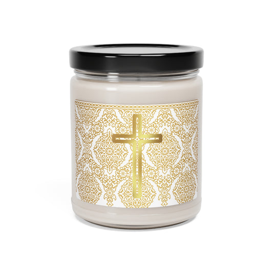 White Scented Soy Prayer Candle, 9oz