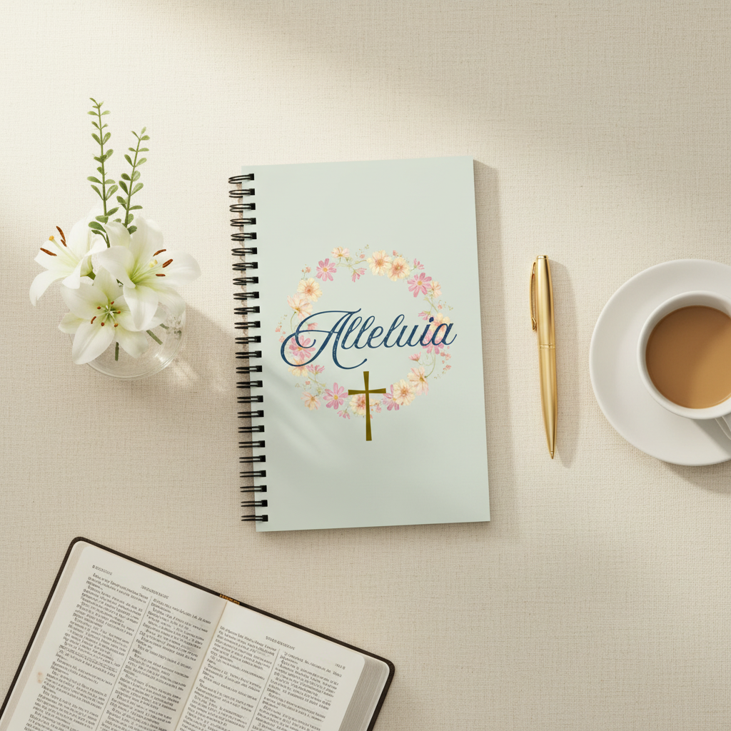 Alleluia Notebook Flat Lay