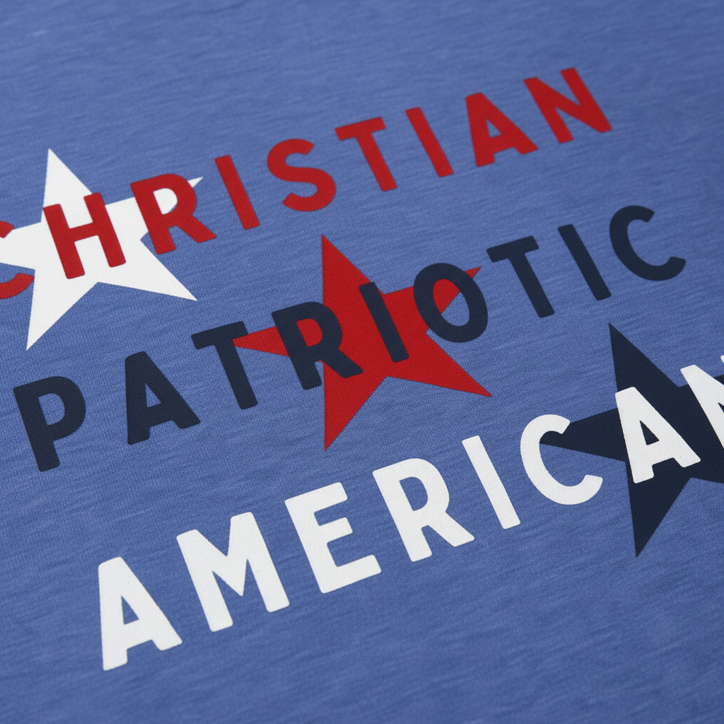 Christian Patriotic American close-up detail