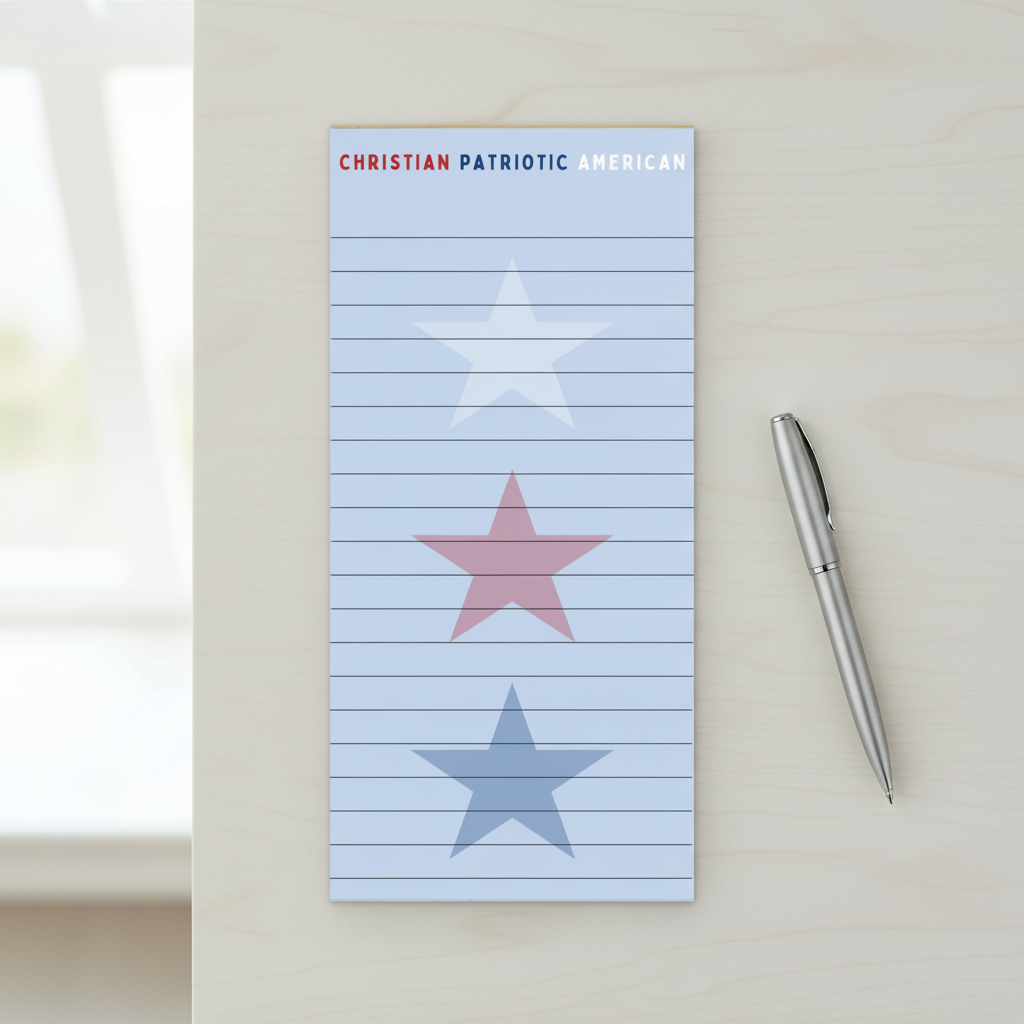Christian Patriotic American Notepad Hero