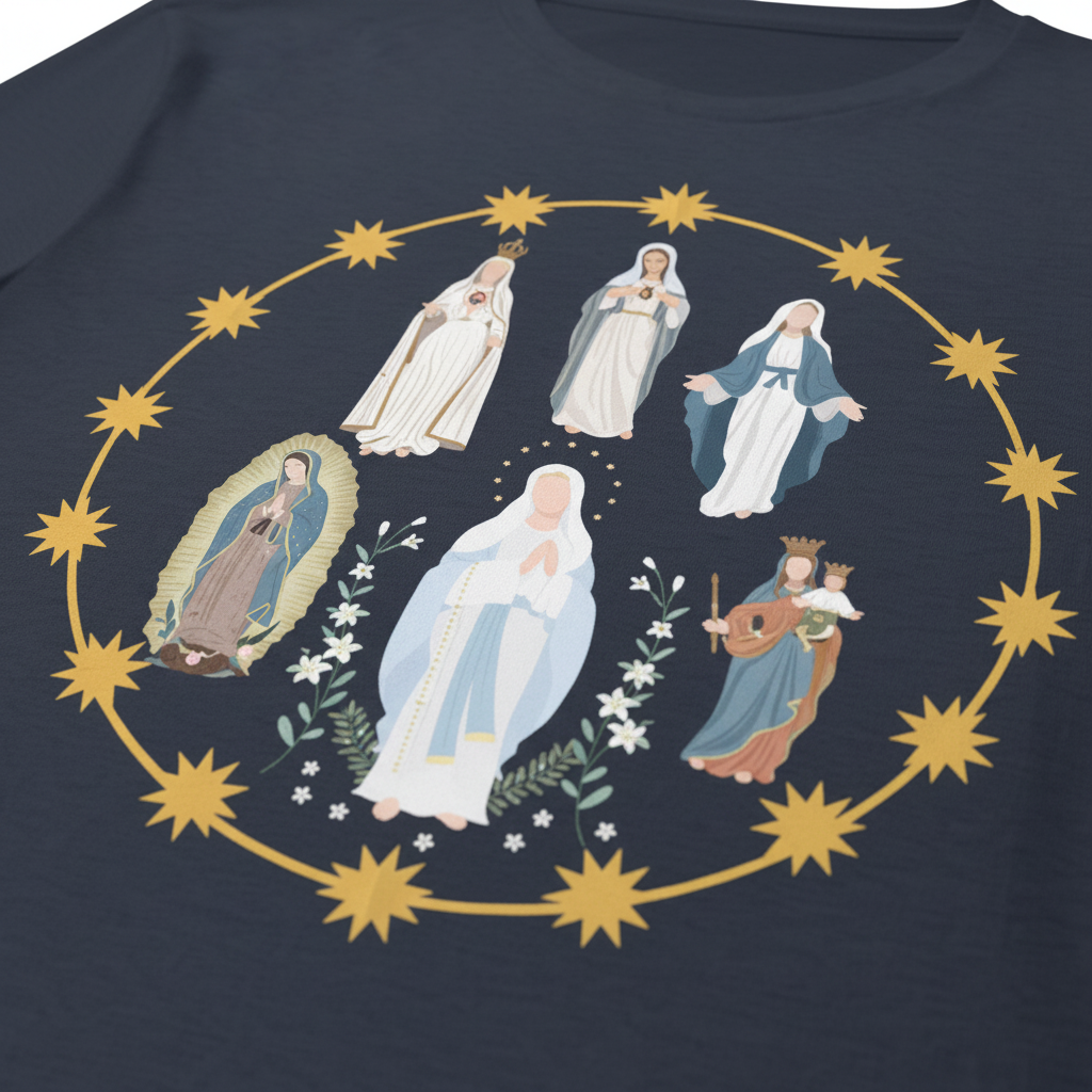Closeup of Marian apparitions design