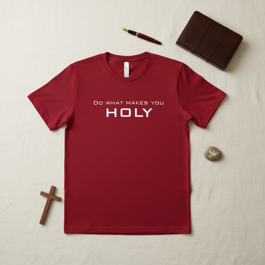Do What Makes You Holy Unisex T-Shirt Styled Flat Lay - No Beads