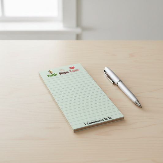 Faith Hope Love Notepad Hero
