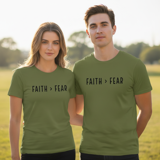 Faith Over Fear Christian T-Shirt Hero Image