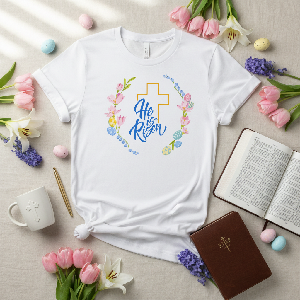 He is Risen Flat Lay Mockup