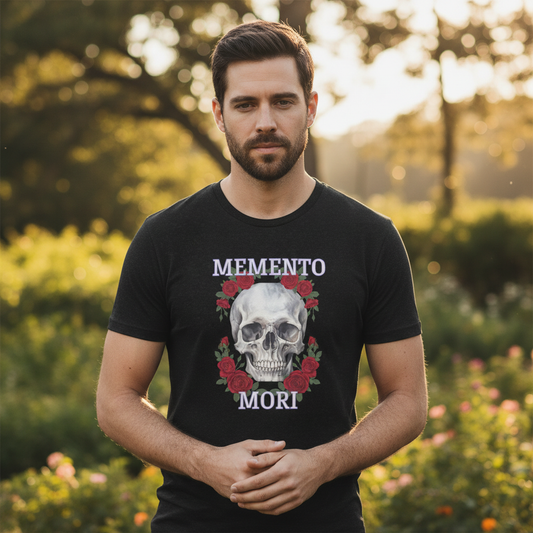 Memento Mori Roses Christian T-Shirt Hero Image