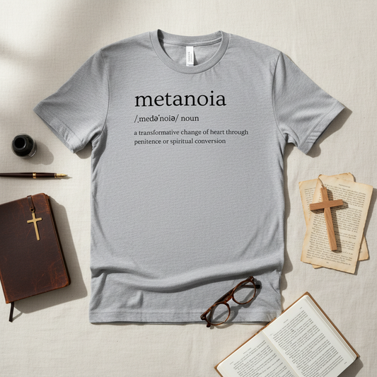 Metanoia Unisex T-Shirt Styled Flat Lay