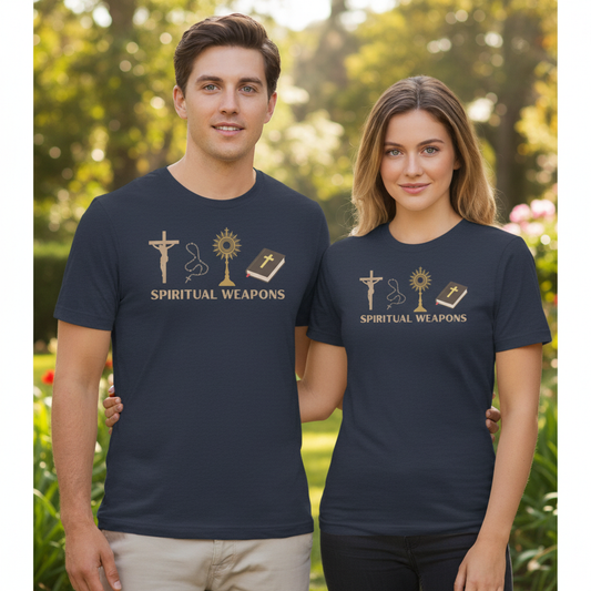 Spiritual Weapons Catholic T-Shirt Hero Image