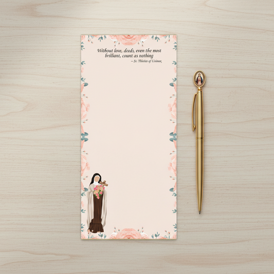 St. Thérèse of Lisieux Catholic Notepad