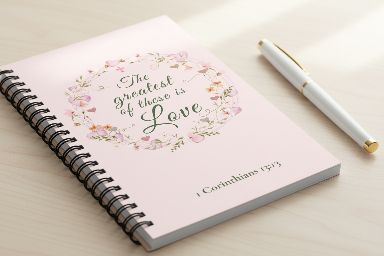 The Greatest of These is Love Journal Close-Up