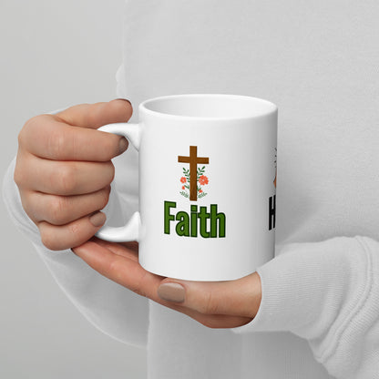 Faith Hope Love Christian Mug