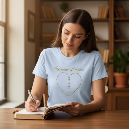 Woman of Valor Catholic Women's T-Shirt Hero Image